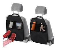 YZKKKY 2 Pcs Car Seat Kick Mats for Skoda Fabia Combi Drive ab Bj.2017, 600D Oxford Cloth Waterproof Anti-Dirty Fabric with Storage Bag Seat Protector for Kids
