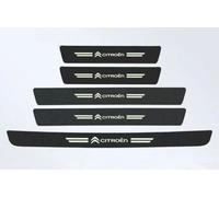 YZKKKY 5 Piece Door Sill Protector Strips Set for Citroen C4 L Sedan 2012-2016, with Luminous Effect Waterproof Carbon Fiber Antiscratch Step Protector Easy Install