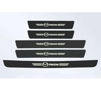 YZKKKY 5 Piece Door Sill Protector Strips Set for Mazda CX-80 2024, with Luminous Effect Waterproof Carbon Fiber Antiscratch Step Protector Easy Install