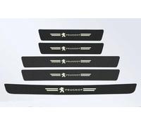 YZKKKY 5 Piece Door Sill Protector Strips Set for Peugeot 2008 II Active/2008 GT/2008 Active Business 2019-2024, with Luminous Effect Waterproof Carbon Fiber Antiscratch Step Protector Easy Install