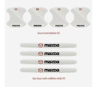 YZKKKY 8Pcs Auto Door Handle 3D Carbon Fiber for Mazda II/2 (DY ab BJ.2014), Car Accessories, Self-Adhesive and Non-Marking Safety Reflective Strips,Car Accessories,Black