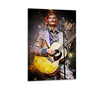 YZLI 80s Guitarist David Bowie Is Guitar Canvas Art Poster and Wall Art Picture Print Modern Family bedroom Decor Posters 12x18inch(30x45cm)