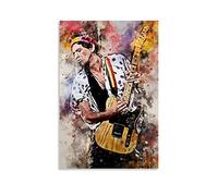YZLI 80s Guitarist Keith Richards Poster Decorative Painting Canvas Wall Art Living Room Posters Bedroom Painting 24x36inch(60x90cm)