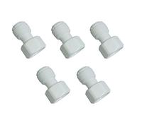 YZM Female Tube Quick Connector fittings Water Purifiers Filters Reverse Osmosis Systems accessories set of 5 (5, straight,1/2" female x 3/8" OD tube)
