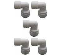 YZM Quick Connect Fittings RO Water Filters (5pack, Elbow, 3/8" Male x 3/8" OD Tube)