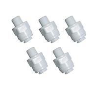 YZM Straight Male Thread Adapter 1/8" Male x 1/4" OD Tube Quick Connector,for Water Purifiers Filters Reverse Osmosis Systems,5 pcs.