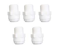 YZM Tube Quick Connector Fittings Water Purifiers Filters Reverse Osmosis Systems Accessories Set of 5 (Straight,3/8" Male x 3/8" OD Tube)