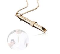 YzmrBdqc Stress Relief Mindful,Breathing,Calm Carry For Anxiety,Anapana Breathing Necklace Stress Anxiety Whistle Necklace,Meditation, Gifts For Man Women(Gold