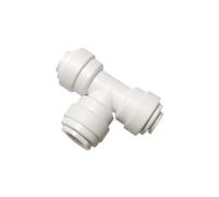 YZMSZ 1/4 to 5/16 to 1/4 O.D. Reducing Tee Union Quick Connector Push-in Tube Fitting, Push to Connect Part for Reverse Osmosis Water Filter Purifier (Pack of 10)