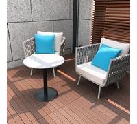 YZNAHRE Composite Decking Tiles 30x60cm Interlocking WPC Decking Boards Deck Tiles with Click System Wood & Plastic Garden Flooring Balcony Flooring Patio Slabs, Brown 30pcs