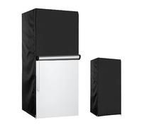 YZNKLXF Outdoor Refrigerator Cover 36''L x 30''W x 72''H,Suitable for Upright Freezers/Beverage Refrigerator, 600D Oxford Washable, Reusable, Front can be opened, Black