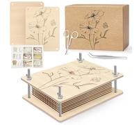 YZNlife Large Flower Press for Adults Kids - 16x21cm 10 Layers DIY Wooden Flower Pressing Kit Great Gift for DIY Arts and Crafts Lovers