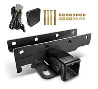 YZONA for Jeep Wrangler Tow Hitch Trailer Kit with 4-Pin Wiring Harness Compatible with 2007-2018 Jeep Wrangler JK JKU Hitch Receiver with Cover, 2 Inch Rear Bumper Towing Combo (2/4 Doors Unlimited
