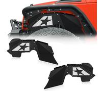 YZONA Front Inner Fender Liners Compatible with 2007-2018 Jeep Wrangler JK & JKU Unlimited Sport Sahara Rubicon, Black Steel Mud Guards Bolt-on Style Wheel Well Cover Fenders Flares (2/4 Doors)