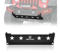 YZONA JK Front Skid Plate Steel Bumper Cover Compatible with Jeep Wrangler JK 2007-2018 2 Door & 4 Door, Lower Guard Plate Off-Road Engine Protection Bolt-on (Not Suitable for Original Factory Bumper)
