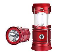 YZOTEK Portable Solar Camping Lantern Flashlights - Collapsible USB Rechargeable Tent Lamp, Night Emergency LED Lighting with 2 Power Supply Modes Support Charging for Phone(1 Pack)