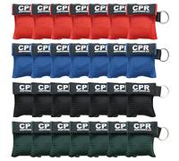 Yzpacc 28pcs CPR Face Shield Mask,Keychain Mask Disposable Emergency Kit for First Aid or CPR Training
