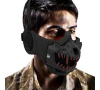Yzpacc Airsoft Half Face Masks Tactical Face Protection Mesh Mask for Halloween Cosplay Paintball CS Hunting Cosply