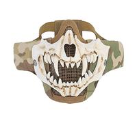 Yzpacc Airsoft Half Face Masks Tactical Face Protection Mesh Mask for Halloween Cosplay Paintball CS Hunting Cosply