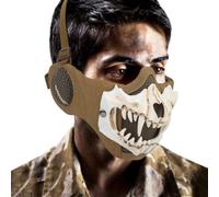 Yzpacc Airsoft Half Face Masks Tactical Face Protection Mesh Mask for Halloween Cosplay Paintball CS Hunting Cosply