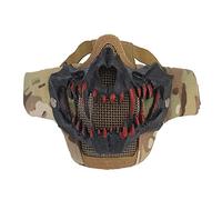 Yzpacc Airsoft Half Face Masks Tactical Face Protection Mesh Mask for Halloween Cosplay Paintball CS Hunting Cosply
