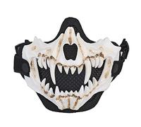 Yzpacc Airsoft Half Face Masks Tactical Face Protection Mesh Mask for Halloween Cosplay Paintball CS Hunting Cosply
