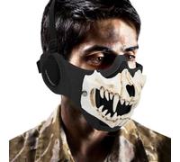 Yzpacc Airsoft Half Face Masks Tactical Face Protection Mesh Mask for Halloween Cosplay Paintball CS Hunting Cosply
