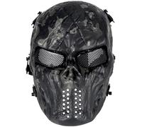 Yzpacc Full Face Airsoft Mask, Airsoft Mask with Metal Mesh Eye Protection M06 Tactical Airsoft Mask Protection Paintball Mask for Halloween CS Survival Games (BCP)