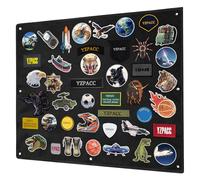 Yzpacc Tactical Patch Display Board, Hook & Loop Foldable Combat Morale Military Patch Hang Holder Panel for Military Army, Black(33x27.5in/85x70cm)