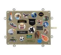 Yzpacc Tactical Patch Display Board, Loop-Surface Foldable Combat Morale Military Patch Hang Holder Panel for Military Army