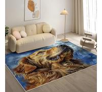 YZQGLHP Blue Sky Area Rugs, Golden Hair Carpets, Washable Rug 80x150 cm Anti-Slip Non Shedding, Soft Low Pile Rugs for Bedroom Living Room Office Area Kitchen Decor