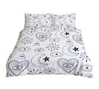YZQGLHP Double Reversible Duvet Cover Set 2-in-1, Dreamcatcher & Abstract Geometry Designs, Easy Care Microfiber, 1 Duvet Cover with 2 Pillowcases, Hidden Zipper | Modern Light Luxury