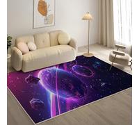 YZQGLHP Earth Area Rugs, Planet Carpets, Washable Rug 60x90 cm Anti-Slip Non Shedding, Soft Low Pile Rugs for Bedroom Living Room Office Area Kitchen Decor