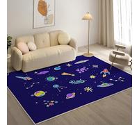 YZQGLHP Earth Area Rugs, Rocket Carpets, Washable Rug 80x150 cm Anti-Slip Non Shedding, Soft Low Pile Rugs for Bedroom Living Room Office Area Kitchen Decor