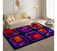 YZQGLHP Flint Area Rugs, Planet Carpets, Washable Rug 240x330 cm Anti-Slip Non Shedding, Soft Low Pile Rugs for Bedroom Living Room Office Area Kitchen Decor