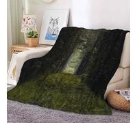 YZQGLHP Forest Path Throw Blanket Forest 3D Flannel Blanket 100x130 cm, Lightweight Microfiber Versatile Blankets and Throws for Bed Sofa Settees Couch Office