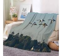 YZQGLHP Forest Throw Blanket Swan 3D Flannel Blanket 150x200 cm, Lightweight Microfiber Versatile Blankets and Throws for Bed Sofa Settees Couch Office