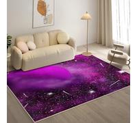YZQGLHP Galaxies Area Rugs, Planet Carpets, Washable Rug 80x150 cm Anti-Slip Non Shedding, Soft Low Pile Rugs for Bedroom Living Room Office Area Kitchen Decor