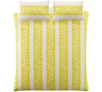 YZQGLHP Lemon Yellow Stripes King Size Duvet Cover Sets Fresh & Airy Bedding Sets King Size Soft Fluffy Microfibre Quilt Covers with Zipper Closure and 2 Pillow Covers 50x75cm