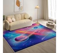 YZQGLHP Meteors Area Rugs, Planet Carpets, Washable Rug 60x90 cm Anti-Slip Non Shedding, Soft Low Pile Rugs for Bedroom Living Room Office Area Kitchen Decor