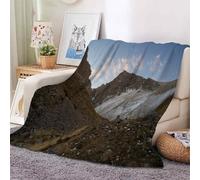 YZQGLHP Mountain Throw Blanket Earth Tone 3D Flannel Blanket 150x200 cm, Lightweight Microfiber Versatile Blankets and Throws for Bed Sofa Settees Couch Office