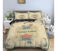 YZQGLHP Pattern Bedding Super King Bed Set - Classical Duvet Cover Sets 3 Pieces - Reversible Printed Quilt Cover and 2 Pillowcases - Soft Brushed Microfiber, with Zipper Closure