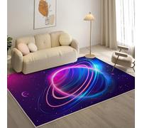 YZQGLHP Planet Area Rugs, Earth Carpets, Washable Rug 80x150 cm Anti-Slip Non Shedding, Soft Low Pile Rugs for Bedroom Living Room Office Area Kitchen Decor