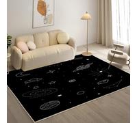 YZQGLHP Planet Area Rugs, Moon Carpets, Washable Rug 120x170 cm Anti-Slip Non Shedding, Soft Low Pile Rugs for Bedroom Living Room Office Area Kitchen Decor