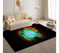YZQGLHP Planet Area Rugs, Optical Illusion Carpets, Washable Rug 200x300 cm Anti-Slip Non Shedding, Soft Low Pile Rugs for Bedroom Living Room Office Area Kitchen Decor