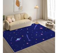 YZQGLHP Planets Area Rugs, Planet Carpets, Washable Rug 160x230 cm Anti-Slip Non Shedding, Soft Low Pile Rugs for Bedroom Living Room Office Area Kitchen Decor