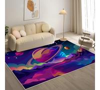 YZQGLHP Star Area Rugs, Planet Carpets, Washable Rug 200x300 cm Anti-Slip Non Shedding, Soft Low Pile Rugs for Bedroom Living Room Office Area Kitchen Decor