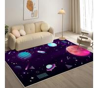 YZQGLHP Stars Area Rugs, Planet Carpets, Washable Rug 240x330 cm Anti-Slip Non Shedding, Soft Low Pile Rugs for Bedroom Living Room Office Area Kitchen Decor