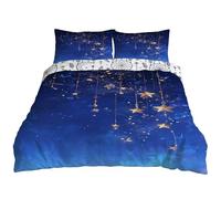 YZQGLHP Super King Reversible Duvet Cover Set - Large Dual Sided Bedding Blue/Dreamcatcher Soft Microfiber with 2 Pillow cases Wrinkle Resistant