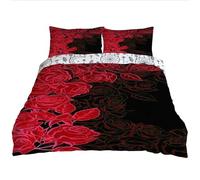 YZQGLHP Super King Reversible Duvet Cover Set - Large Dual Sided Bedding Retro Gothic Style/Dreamcatcher | Soft Microfiber with 2 Pillowcases | Wrinkle Resistant | Color Clash Rose